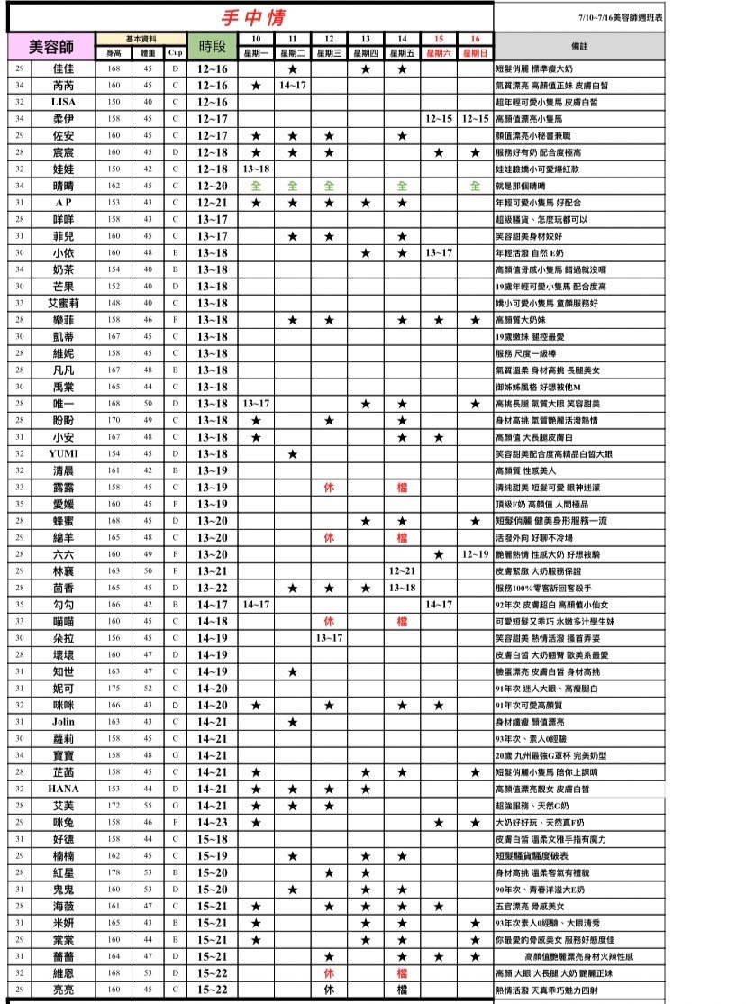 屏東按摩班表