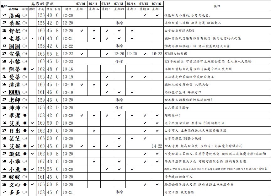 基隆按摩班表